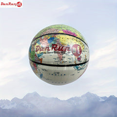 Standard No 7 Basketball PU Material Map Pattern Basketball