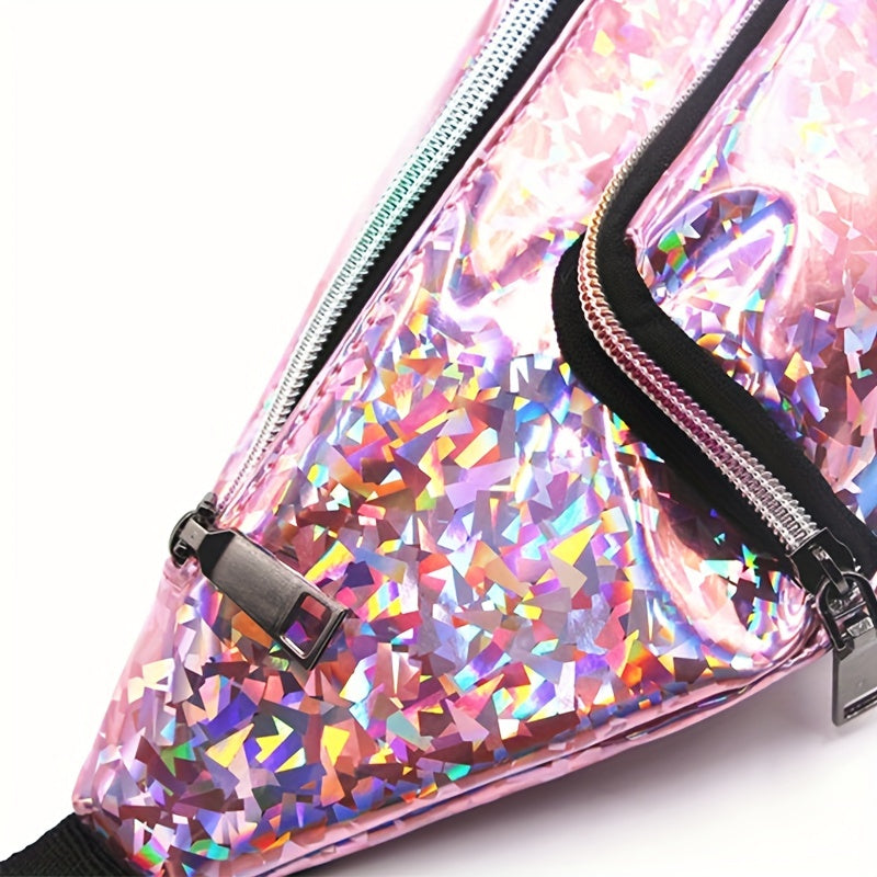 Women's Double Pocket Waist Bag with Adjustable Strap