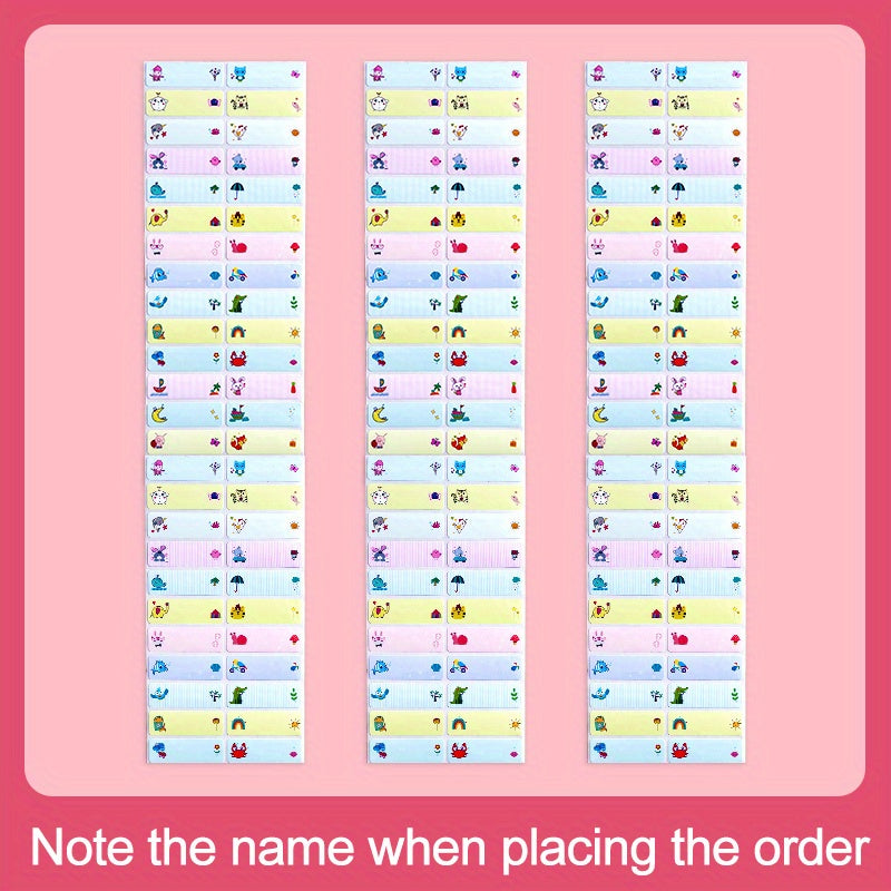 120pcs Name Tag Sticker Customize Stickers Waterproof MEDIUM Size 4 6x1