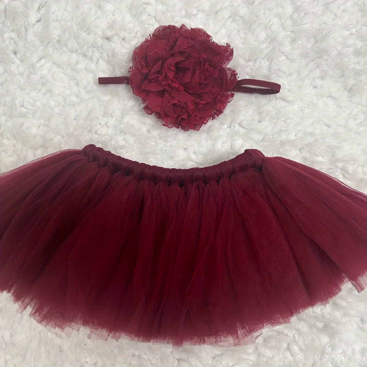 Newborn Baby Princess Girl Tutu Skirt & Headwear Outfit