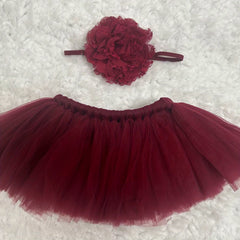 Newborn Baby Princess Girl Tutu Skirt & Headwear Outfit