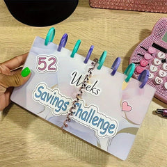52 Week Savings Challenge Budget Book with Cash Envelopes