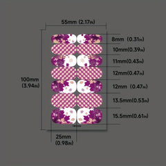 Maple Leaf Nail Art Stickers Full Wrap Nail Polish Strips with Files