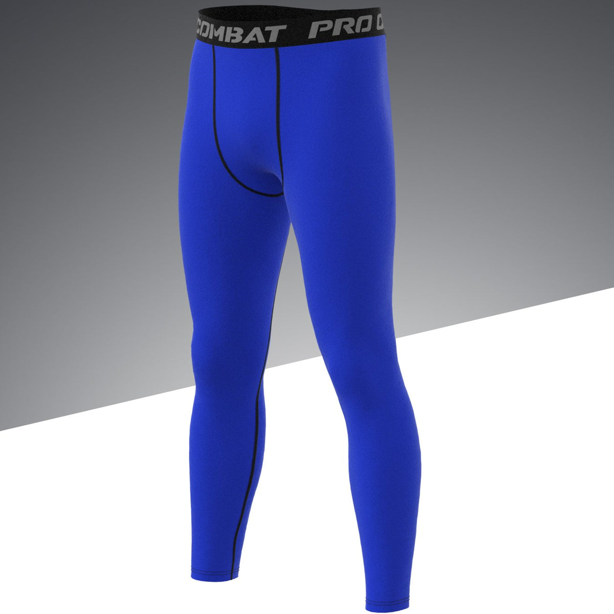 Men's Solid Sports Leggings High Stretch Compression Pants