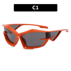 Futuristic Sense Tech Sunglasses Y2K Street Shot Catwalk Opposite Sex