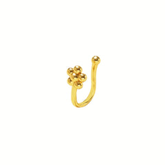 Copper U Shape Nose Clip Flower Non-Piercing Nose Ring