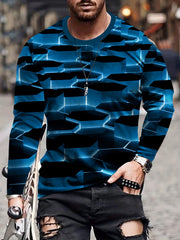 Men's 3D Print Long Sleeve T-shirt For Autumn