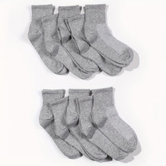 10 Pairs Kids Crew Socks Soft Breathable Children's Socks