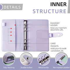 A6 Budget Book Splicing Purple