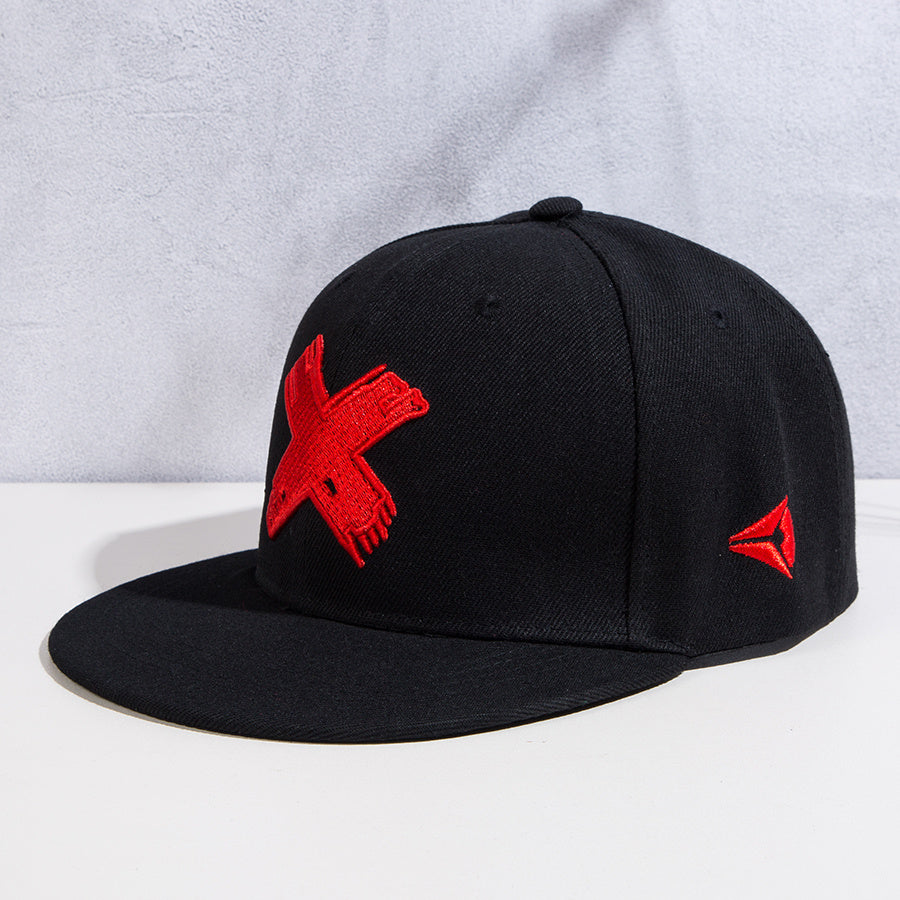 Embroidered Baseball Cap Sunscreen Casual Street Flat Brim Hat
