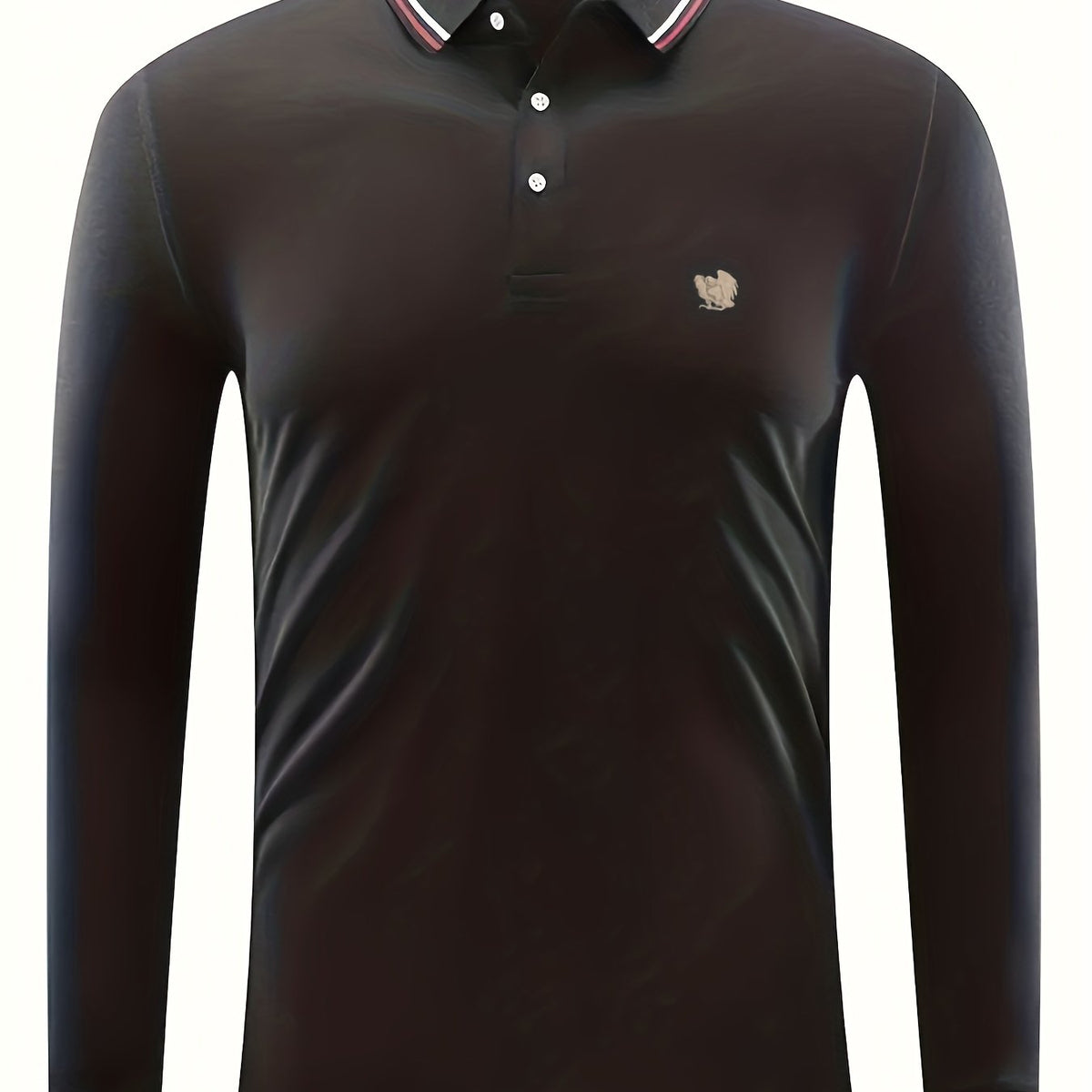 Eagle & Snake Print Men's Casual Button Up Polo Shirt