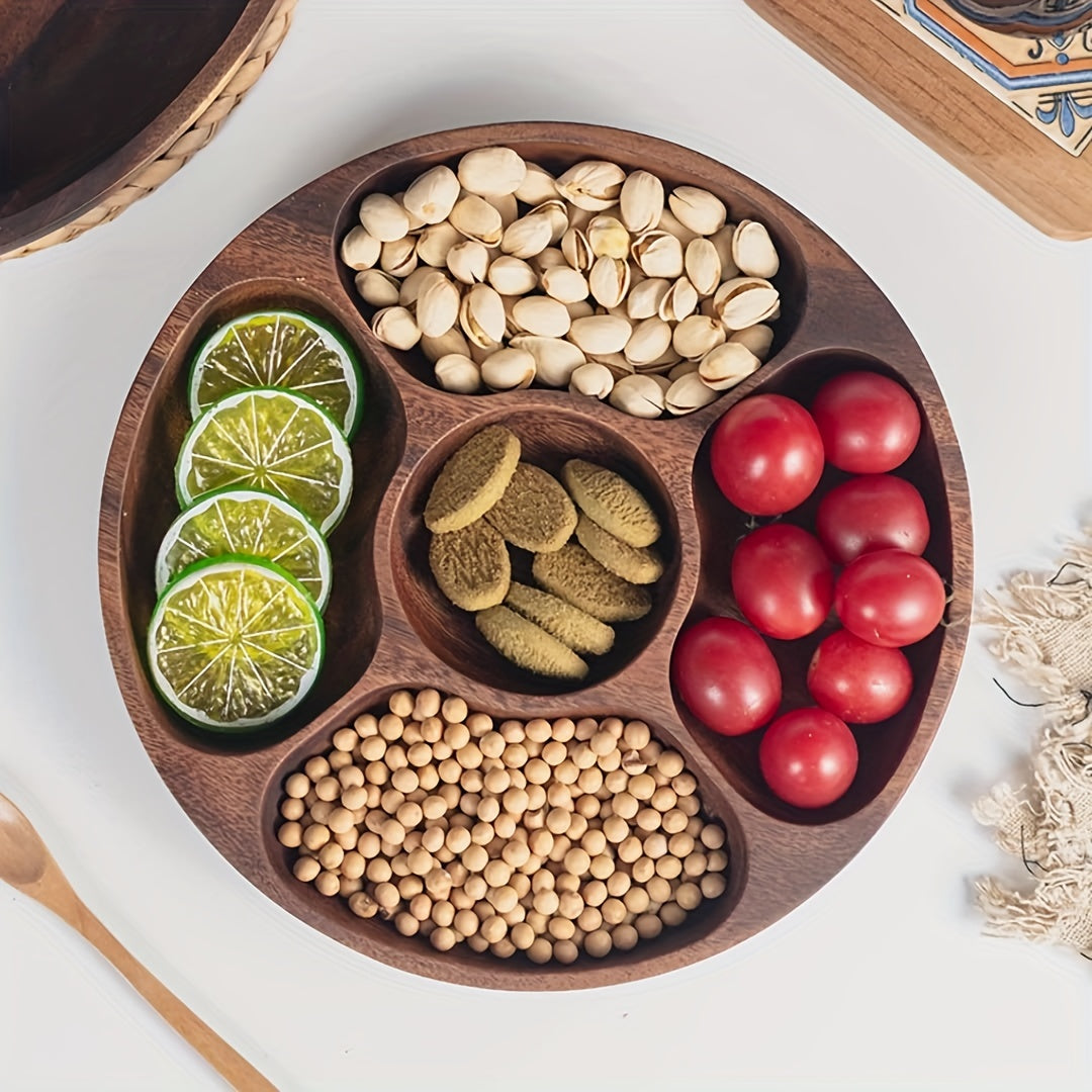 Wooden Fruit Tray Outdoor Serving Platter for Picnics and Weddings
