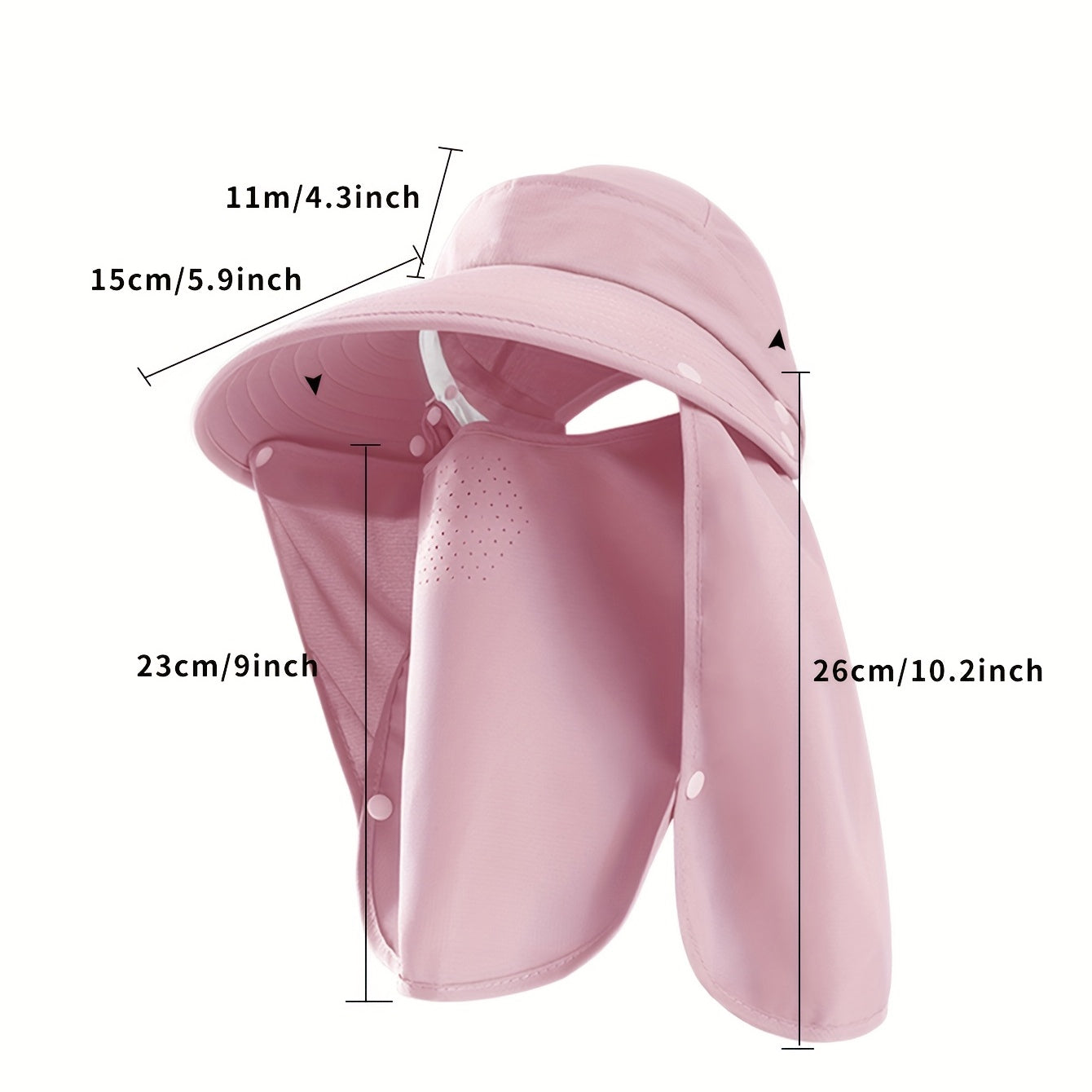 UV Protection Boonie Hat with Neck Flap - Wide Brim Sun Hat
