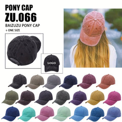 Vintage Hip Hop Baseball Cap Washed Distressed Unisex Denim Sun Hat