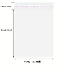100pcs Transparent Self Adhesive Bags for Jewelry Storage