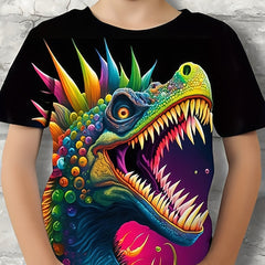 Boys' Dinosaur T Shirt 3D Print Breathable & Stretchy Fabric