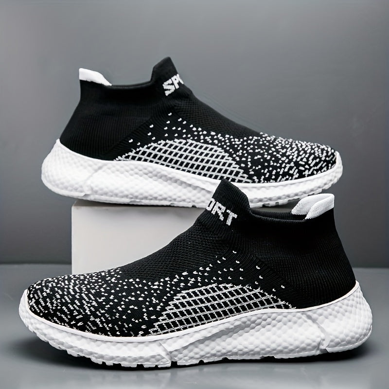Men's Knitted Slip On Casual Shoes Breathable Lightweight Sock Shoes
