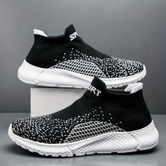 Men's Knitted Slip On Casual Shoes Breathable Lightweight Sock Shoes