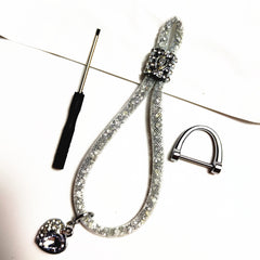 Heart Shaped Rhinestone Keychain Car Inner Decoration Keychain