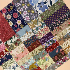 50pcs Dark Cotton Fabric Quilting Set for Clothing Sewing