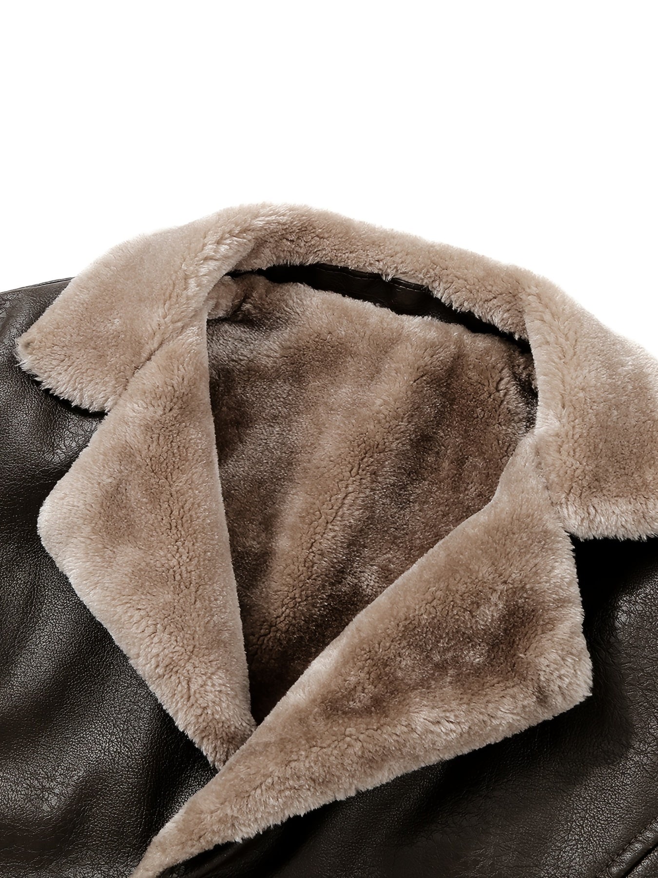 Men's Casual Faux Pu Leather Long Sleejson Button Trench Coats