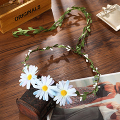 Boho Daisy Flower Sunflower Headband Floral Crown Wreath