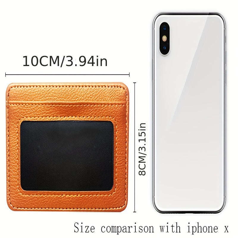 2pcs Slim PU Leather Card Holder Credit Card Holder