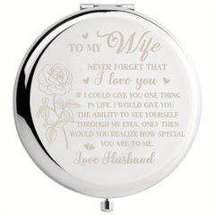Romantic Compact Mirror for Wife - Mothers Birthday Gift