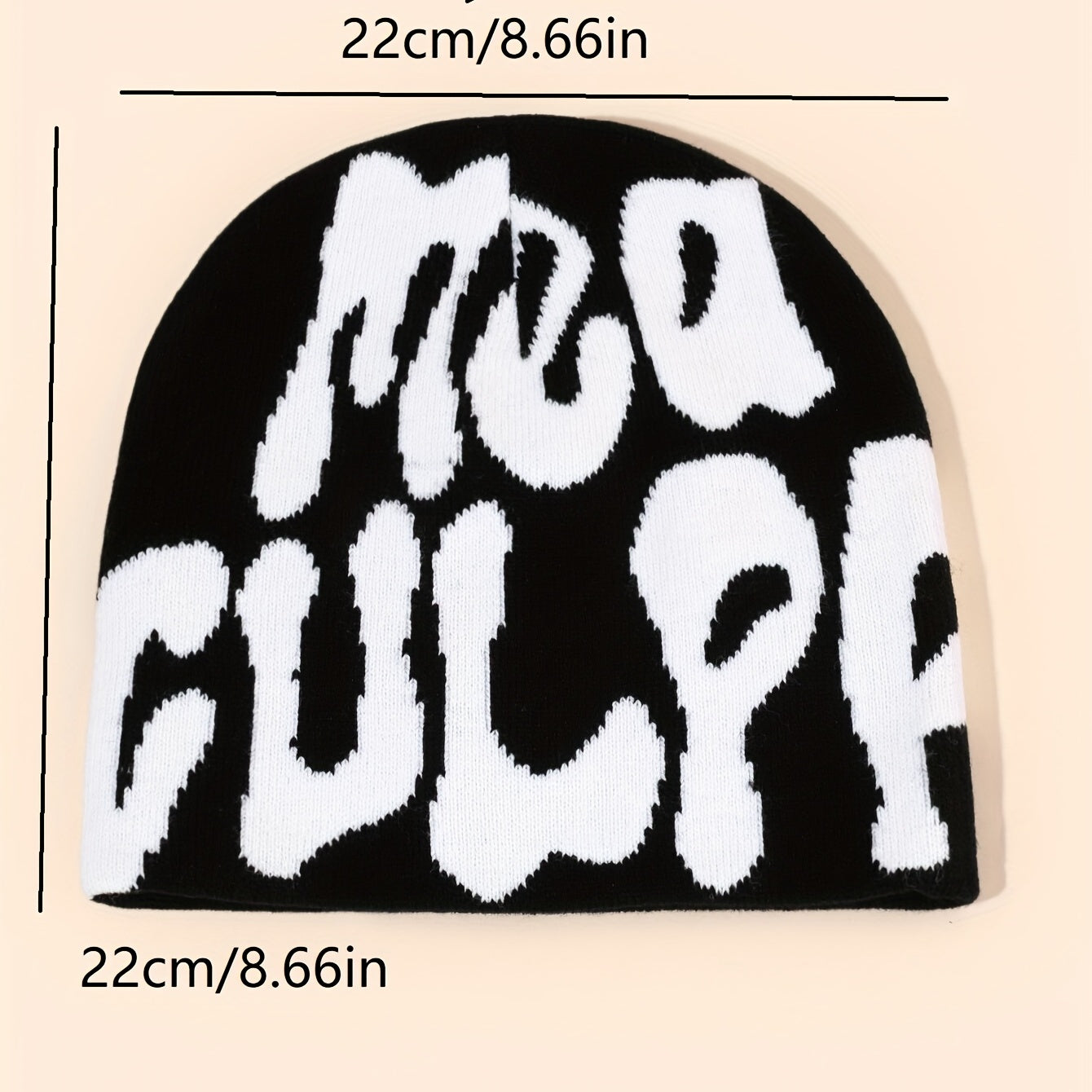 One Piece Mens Jacquard Knitted Hat Hip Hop Autumn Winter Warm Pullover Hat