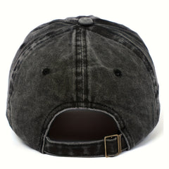 Washed Cotton Baseball Cap Sun Protection Hat Adjustable Size