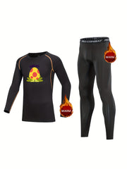 Kids Compression Fleece Sets with Cartoon Pattern