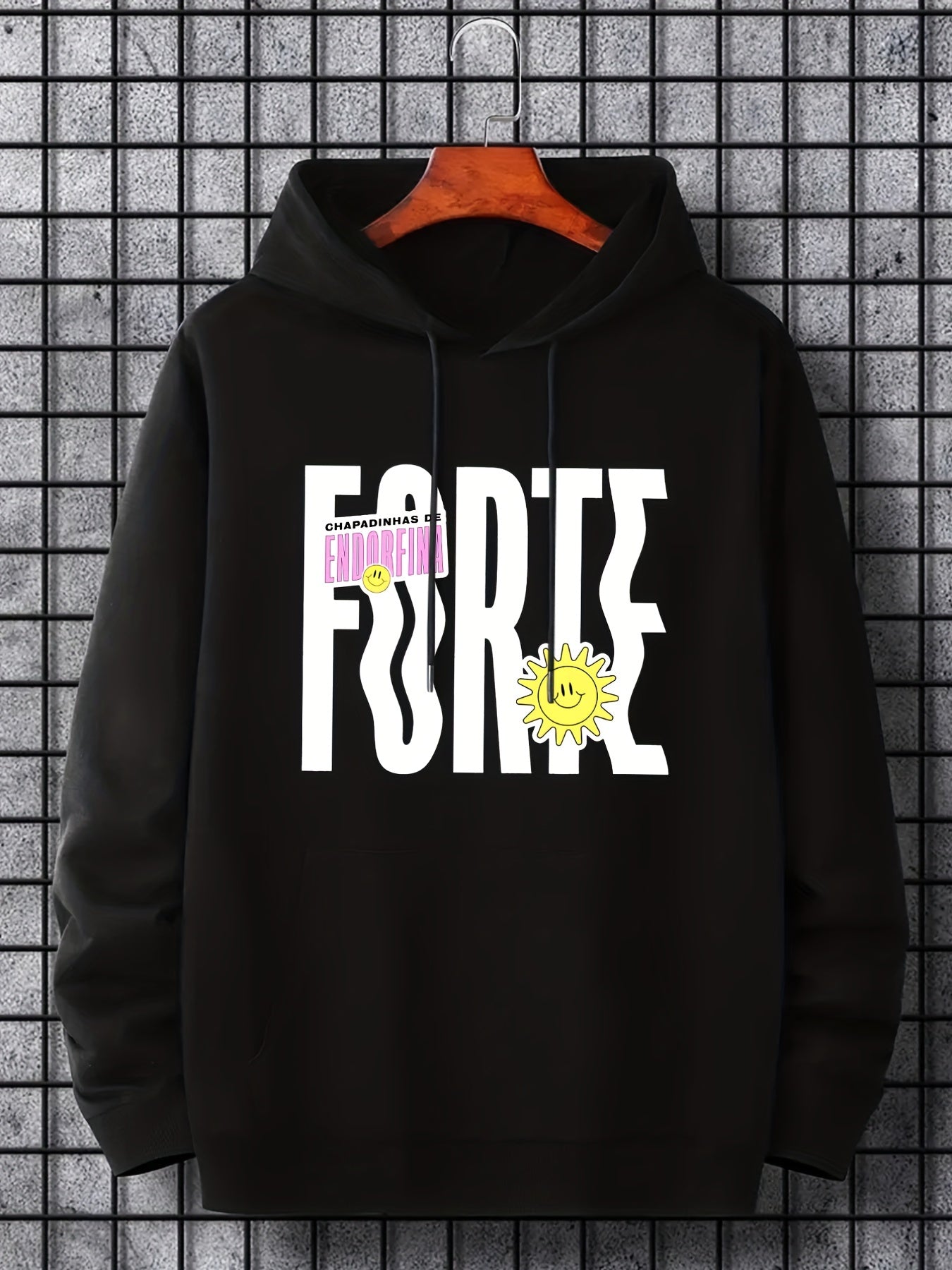 Letter Print Hoodie Hoodies For Men Men's Casual Graphic Pullover Hooded Sweatsh
