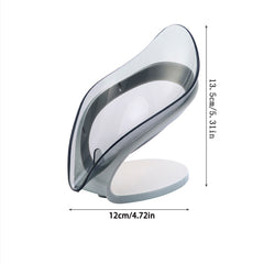Leaf Shape Soap Dish Holder with Self Draining Container