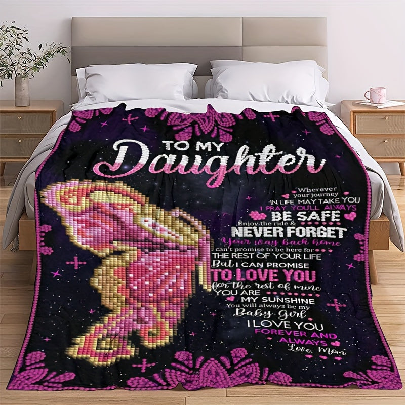 Butterfly Printed Warm Cozy Soft Throw Blanket for Couch Bed Sofa Office