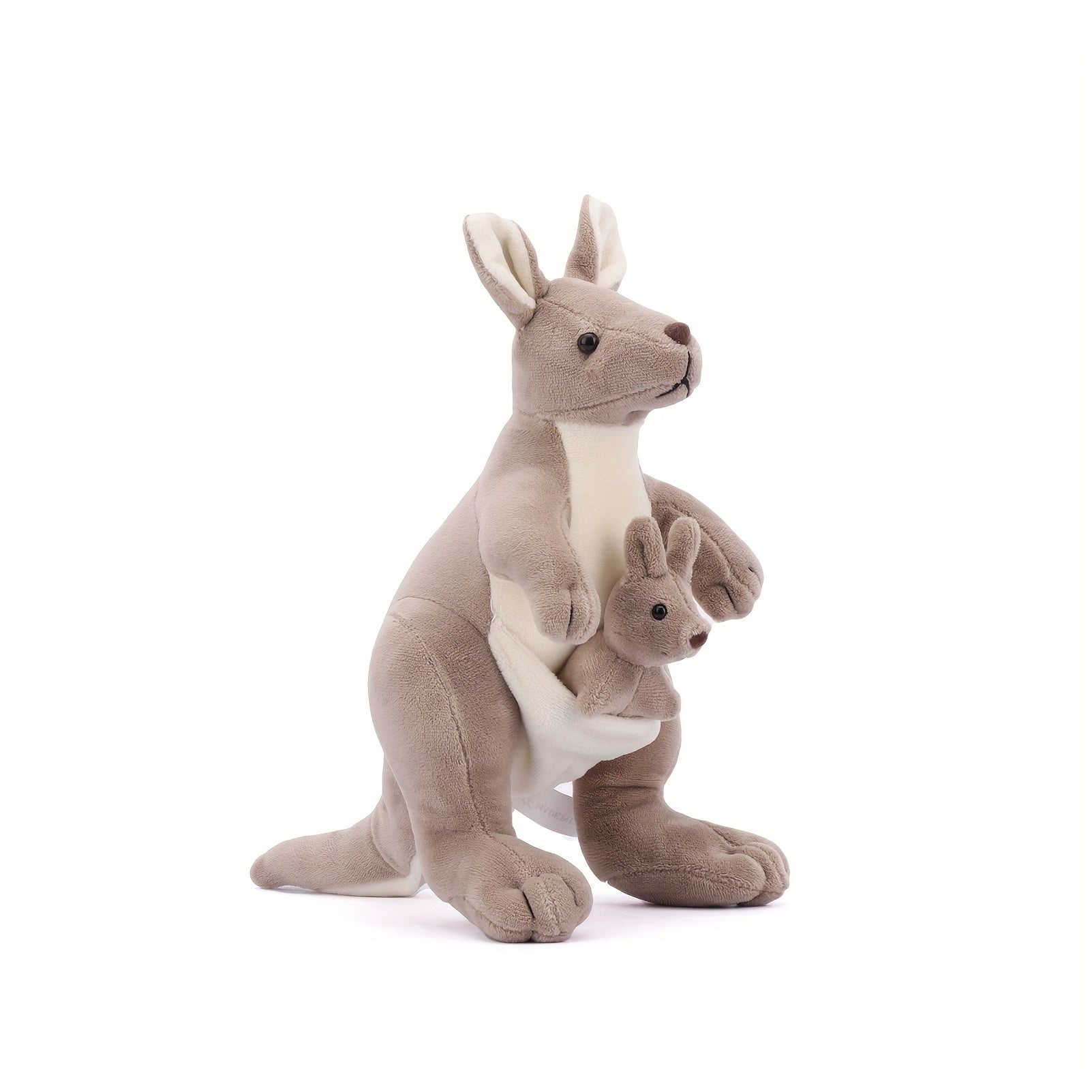 Khaki Kangaroo Plush Toy with Bunny