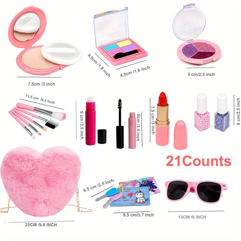 21pcs Girls Cosmetic Gift Set - Birthday and Christmas Makeup Kit