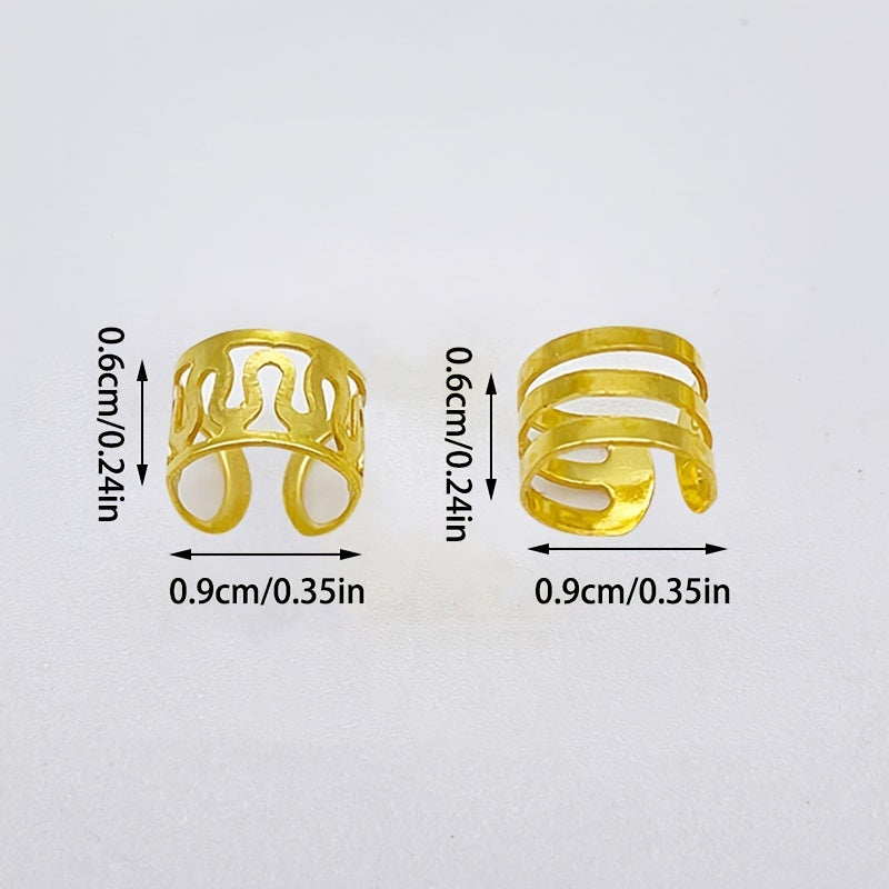 10pcs Viking Hair Beads Spiral Coils Dreadlock Braids Rings Clips