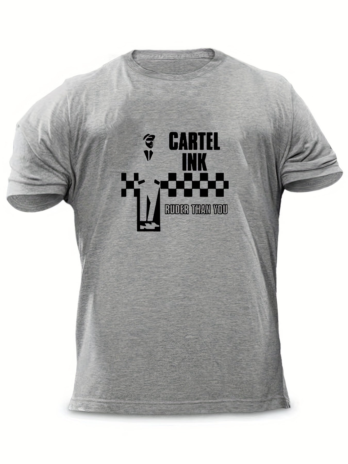 Men's Checker Graphic T-Shirt for Summer Outdoor
