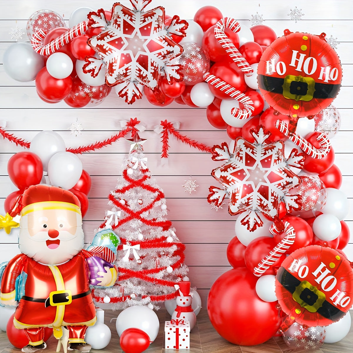 Santa Claus Christmas Decoration Set with Foil Balloons