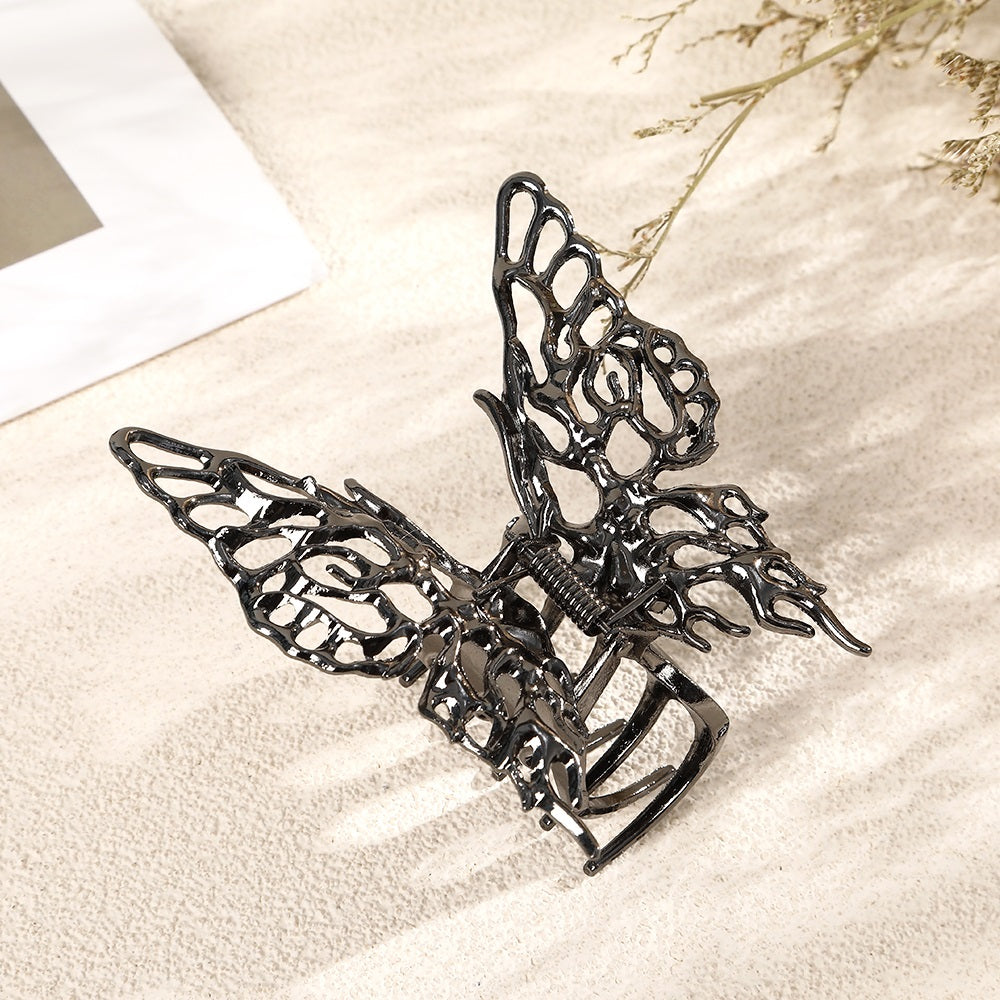 Hollow Butterfly Chignon Hair Clip Strong Hold Grip Hair Jaw Clip