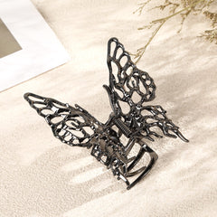 Hollow Butterfly Chignon Hair Clip Strong Hold Grip Hair Jaw Clip