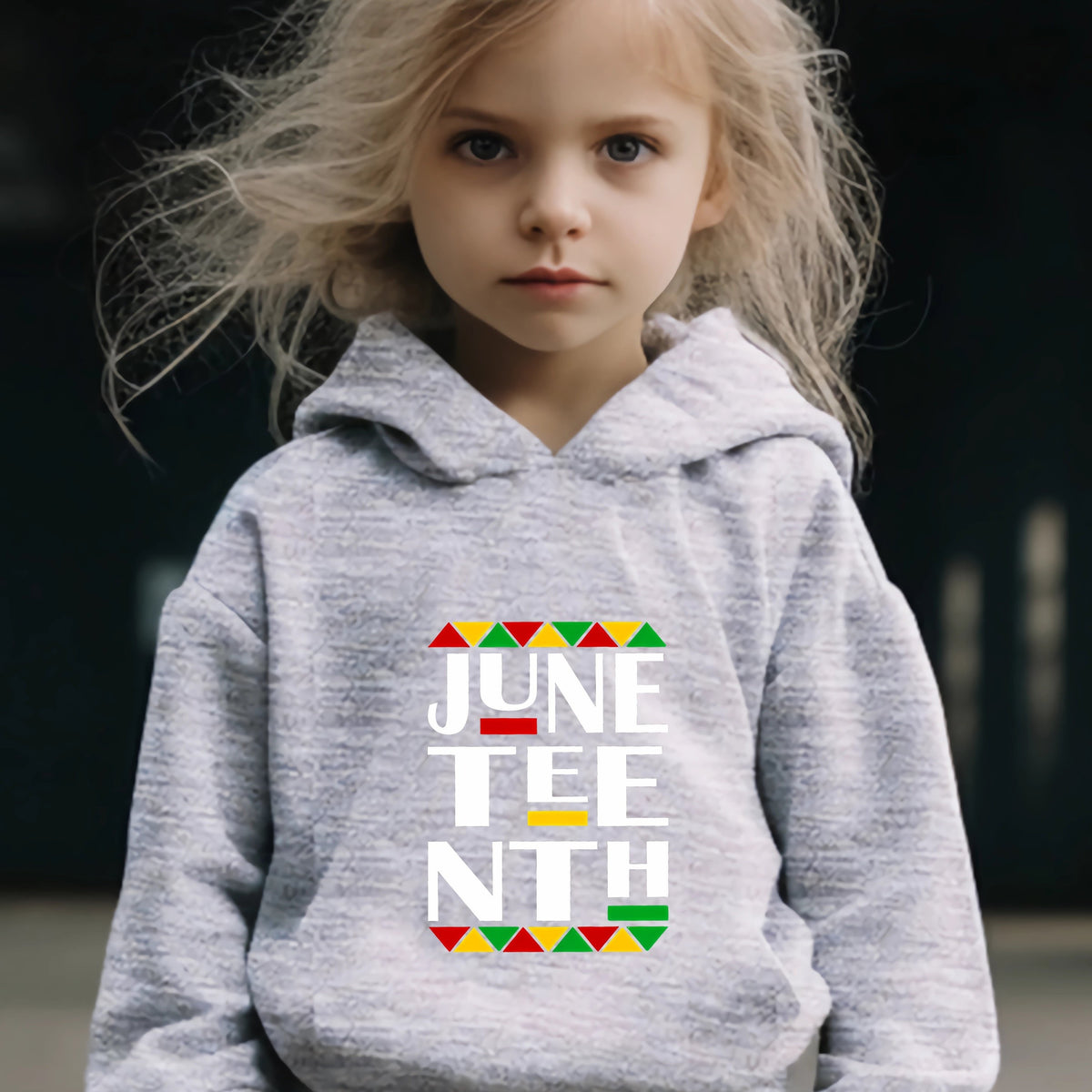Juneteenth Print Outfit Hoodie & Pants Set Girl's Sporty Clothes