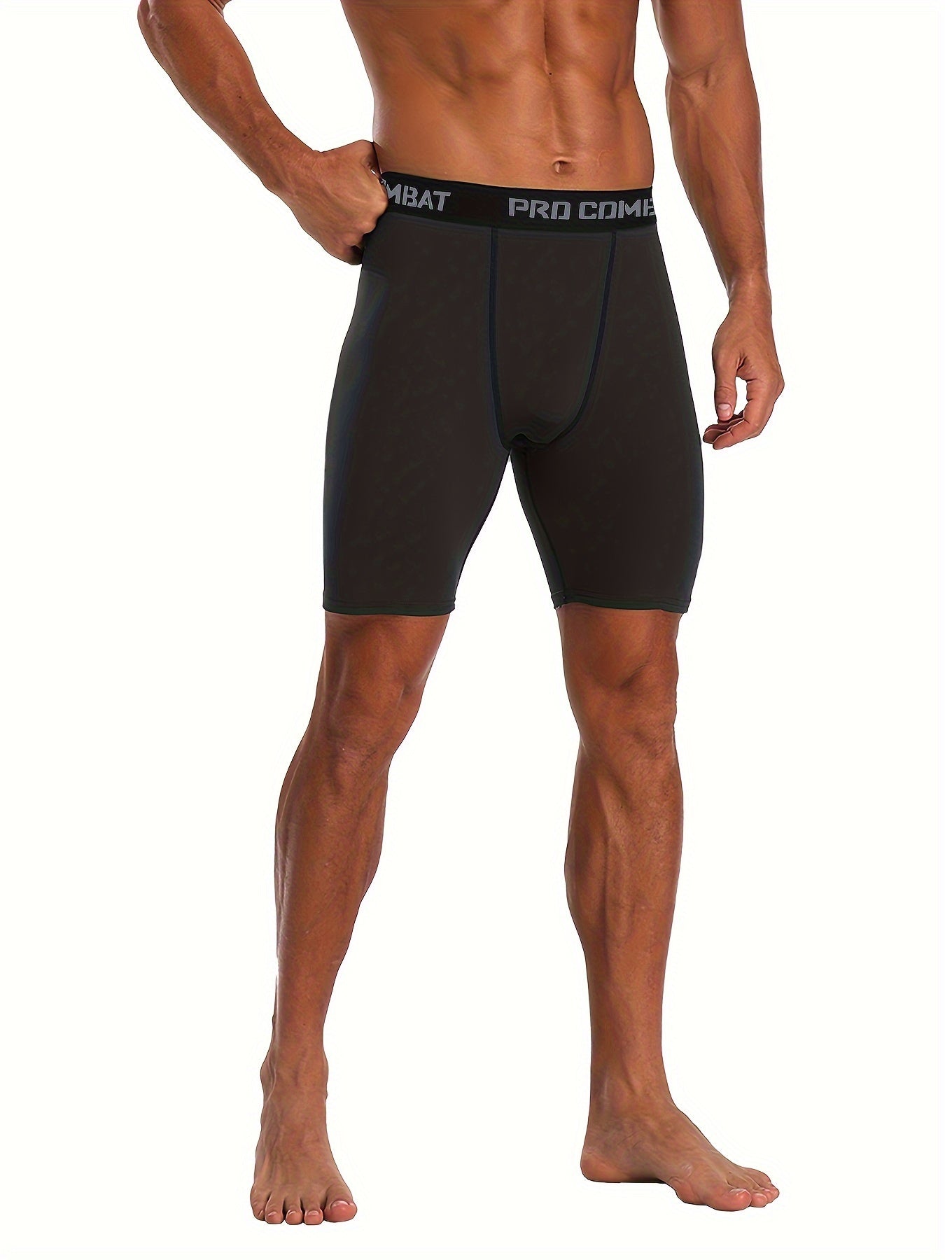 3pcs Men's Compression Shorts High Stretch Base Layer for Sports Gym