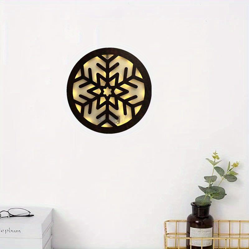 Upgrade LED Lamp Creative Fairy Tale Story Shape Retro Wooden Hanging Plate
