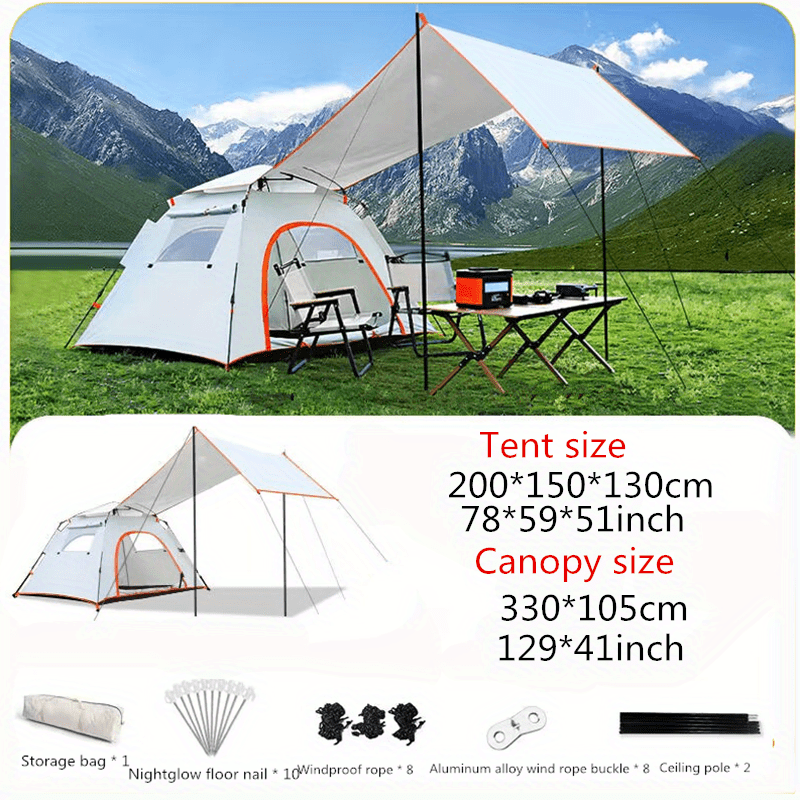 Portable Automatic Sun Shade Canopy for Camping and Travel