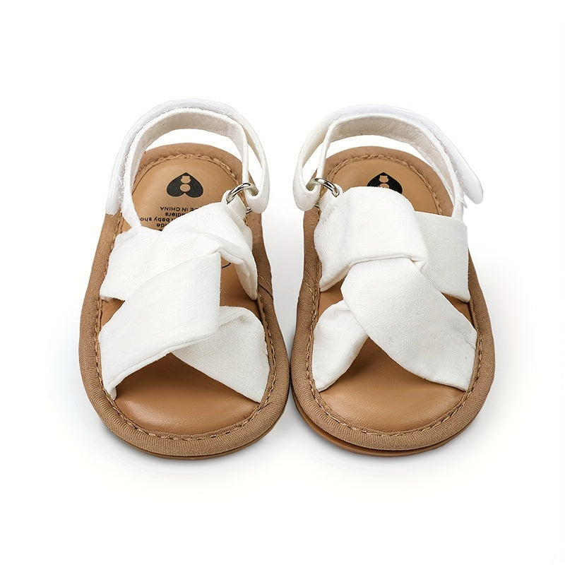 Baby Girls Slip On Sandals With Hook & Loop Fastener