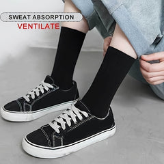 3 Pairs Crew Socks Solid Color All Sports Men Women