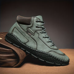 Men's Casual Stitch Solid Low Top Lace up Boots