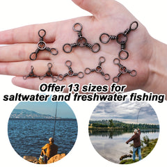 Stainless Steel 3-Way Swivel Fishing Tackle 25pcs