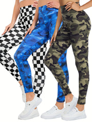 Printed Tight Yoga Workout Pants Stretch Running Fitness Sports Leggings